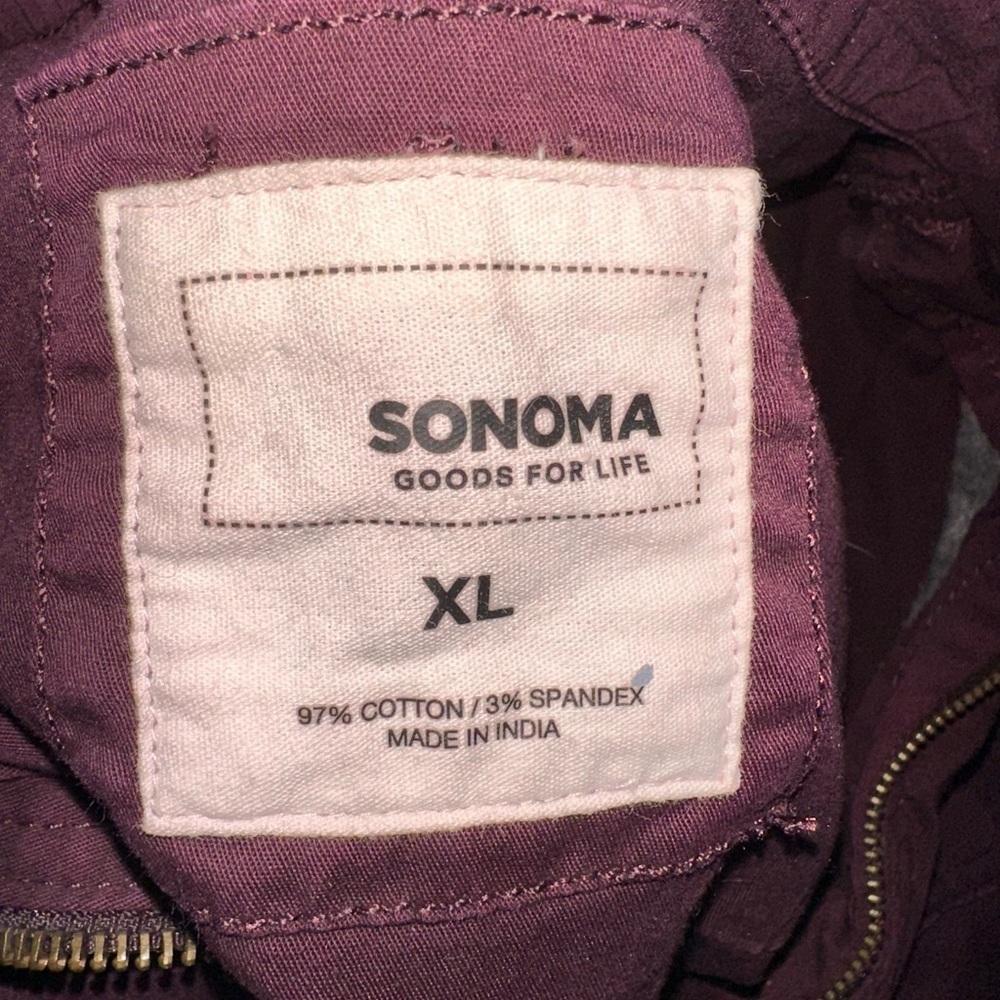 SONOMA zip Jacket Burgundy Women’s - Picture 3 of 3